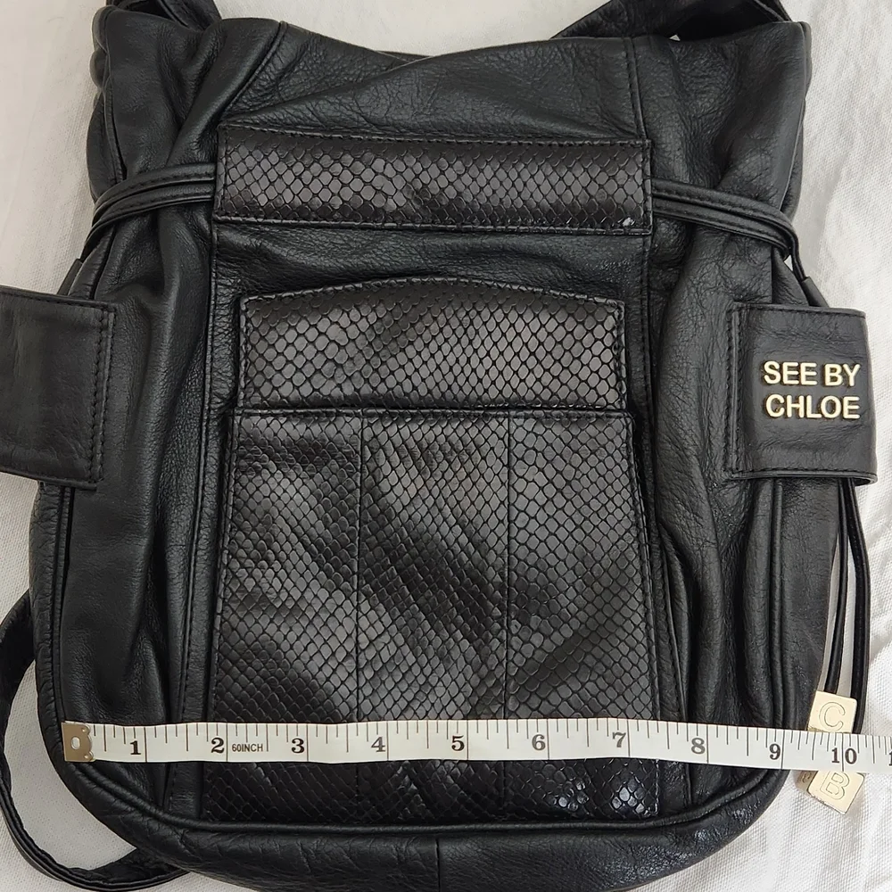 Chloe Snakeskin Leather Bucket Purse - Picture 13 of 15